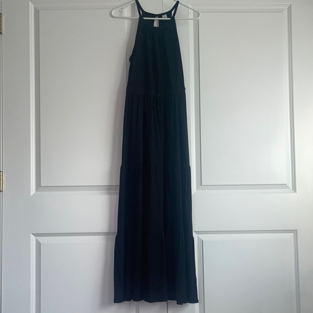 Old Navy Black Halter Sleeveless Maxi Dress. Size Small